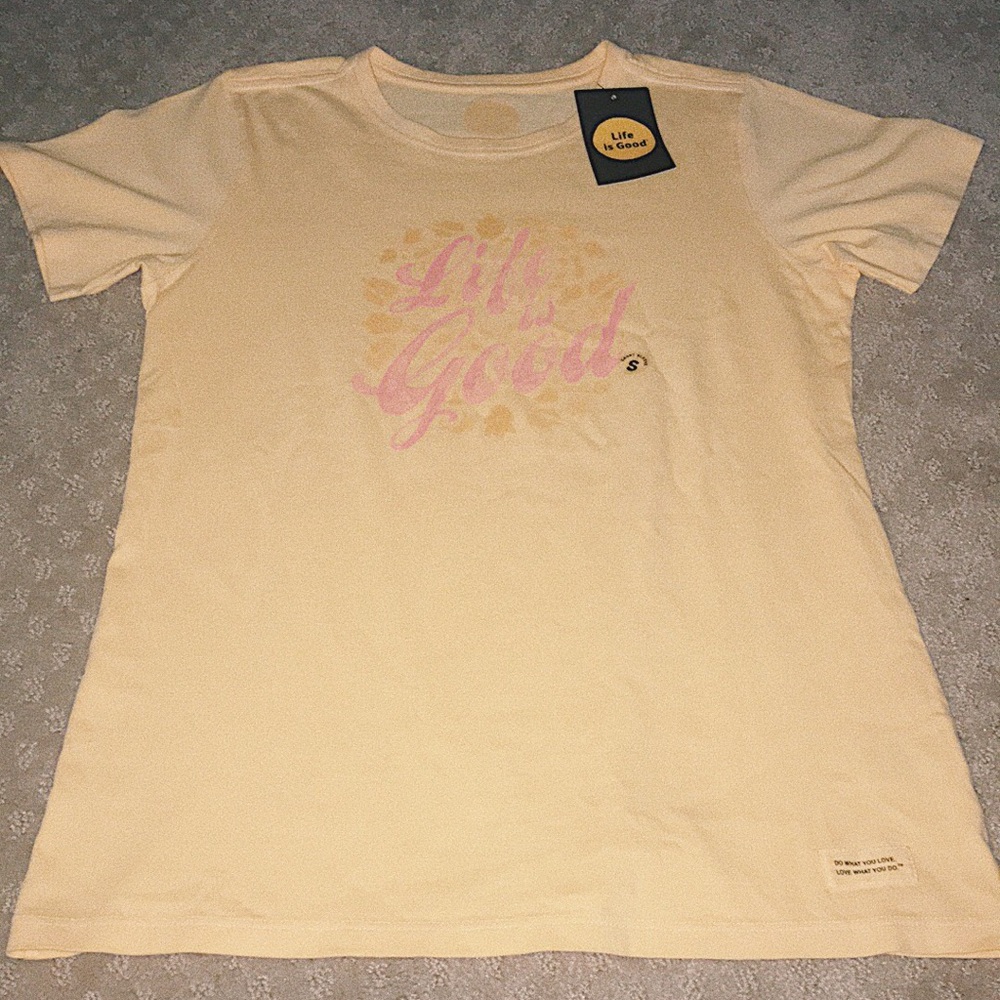 yellow life is good tee